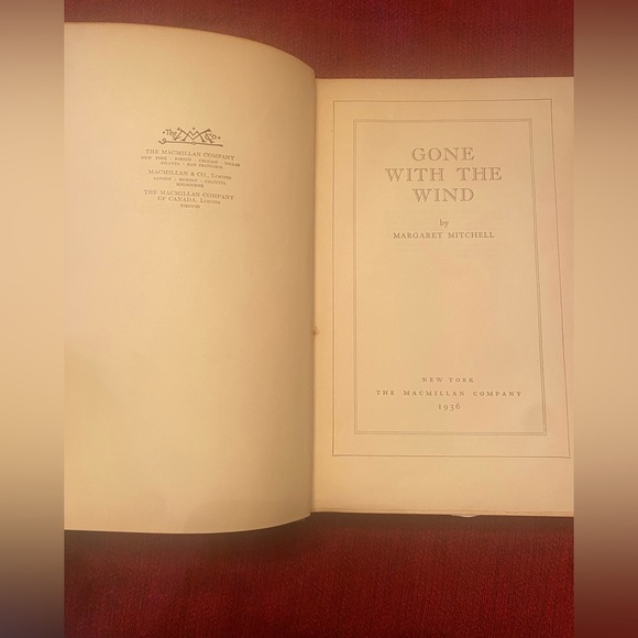 Gone With The Wind August 1936 Edition Margaret Mitchell - Picture 4 of 7